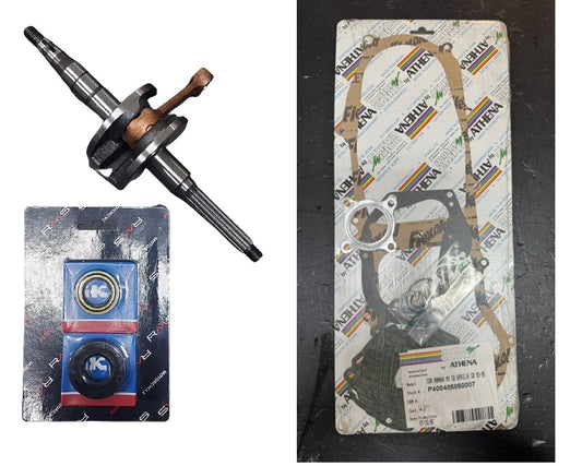 KIT REVISIONE ALBERO MOTORE + KIT COMPLETO GUARNIZIONI YAMAHA AEROX MBK NITRO