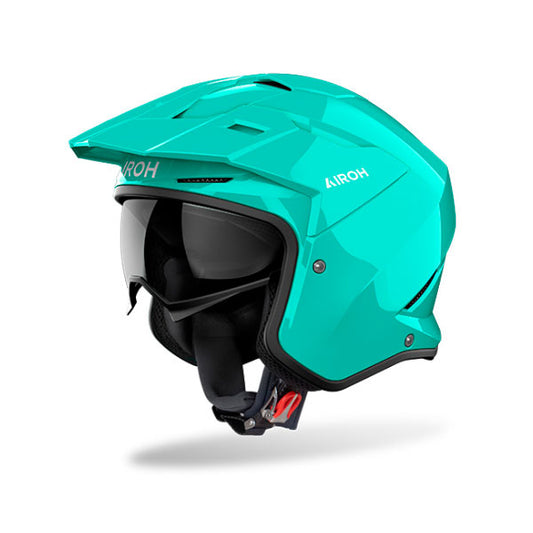 Casco Jet Airoh Kombakt Colore Aquamarine Lucido