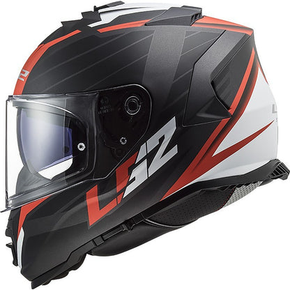 Casco Integrale Moto Doppia Visiera Ls2 FF800 STORM Nerve Nero Rosso Opaco