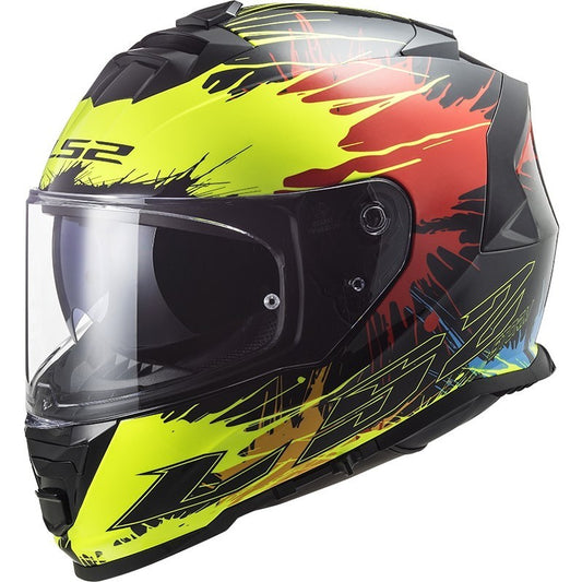 LS2 FF800 STORM Drop Full Face Motorcycle Helmet Black Yellow Red