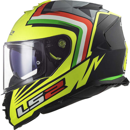 LS2 FF800 STORM Replica NEPA Full Face Motorcycle Helmet, Fluorescent Yellow, Black