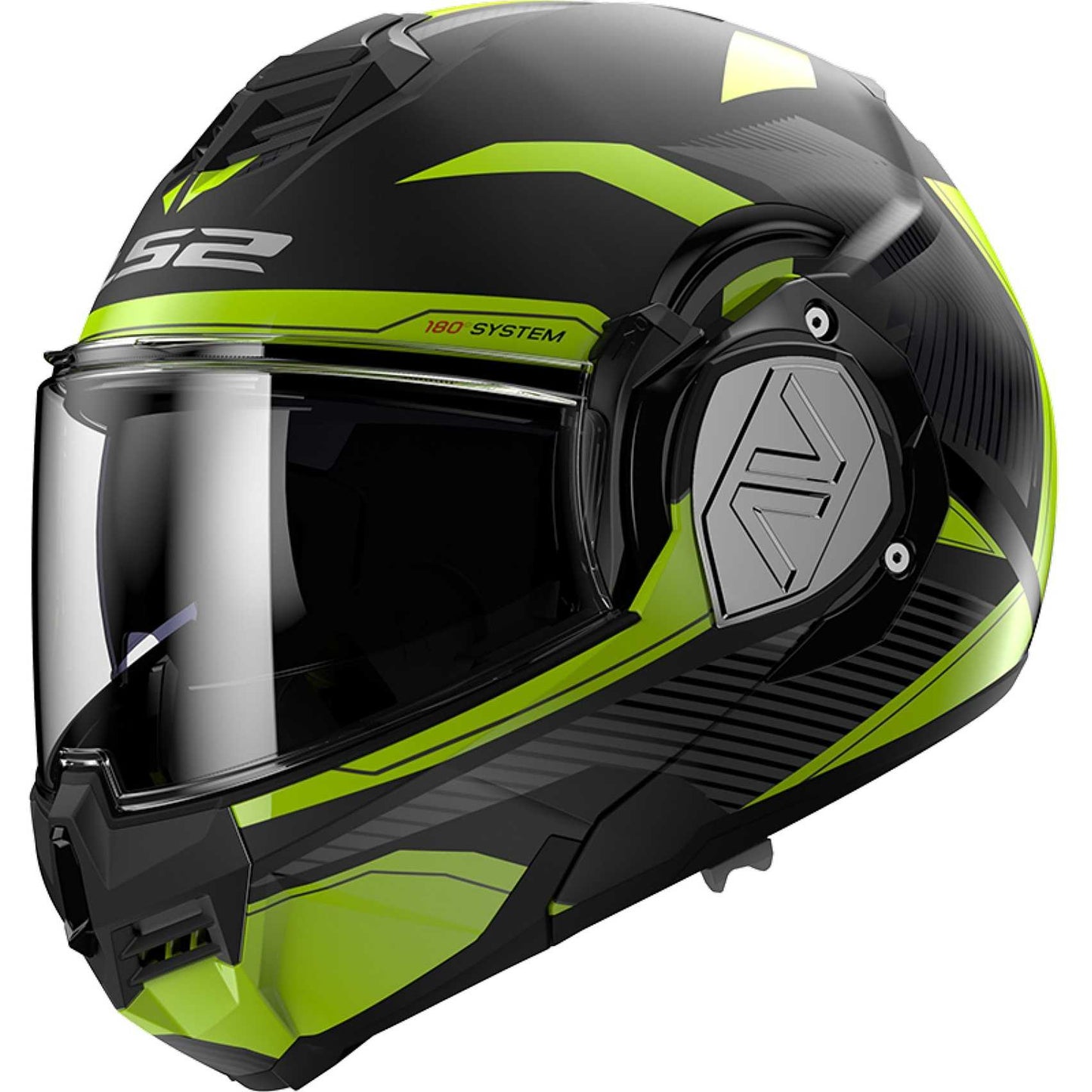 Casco Modulare Omologato P/J Ls2 FF906 ADVANT REVO Nero Opaco Giallo Fluo