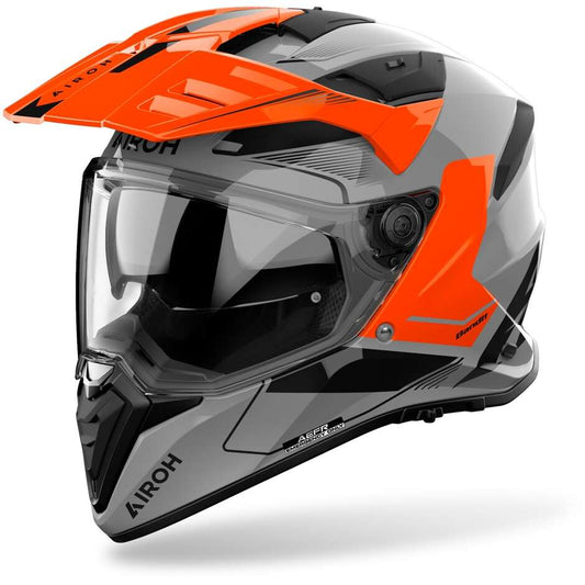 Casco Moto Adventure Airoh BANDIT TUNE Arancio Lucido
