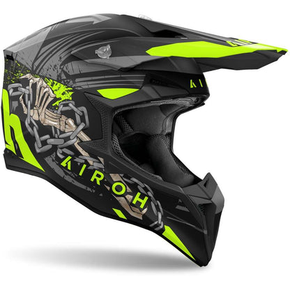 Casco Moto Cross Enduro Airoh WRAAAP DARKNESS Opaco