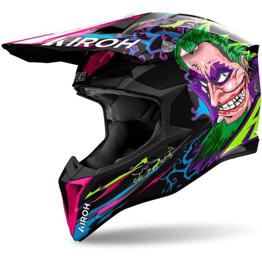 Casco Moto Cross Enduro Airoh WRAAAP MUSIC Lucido