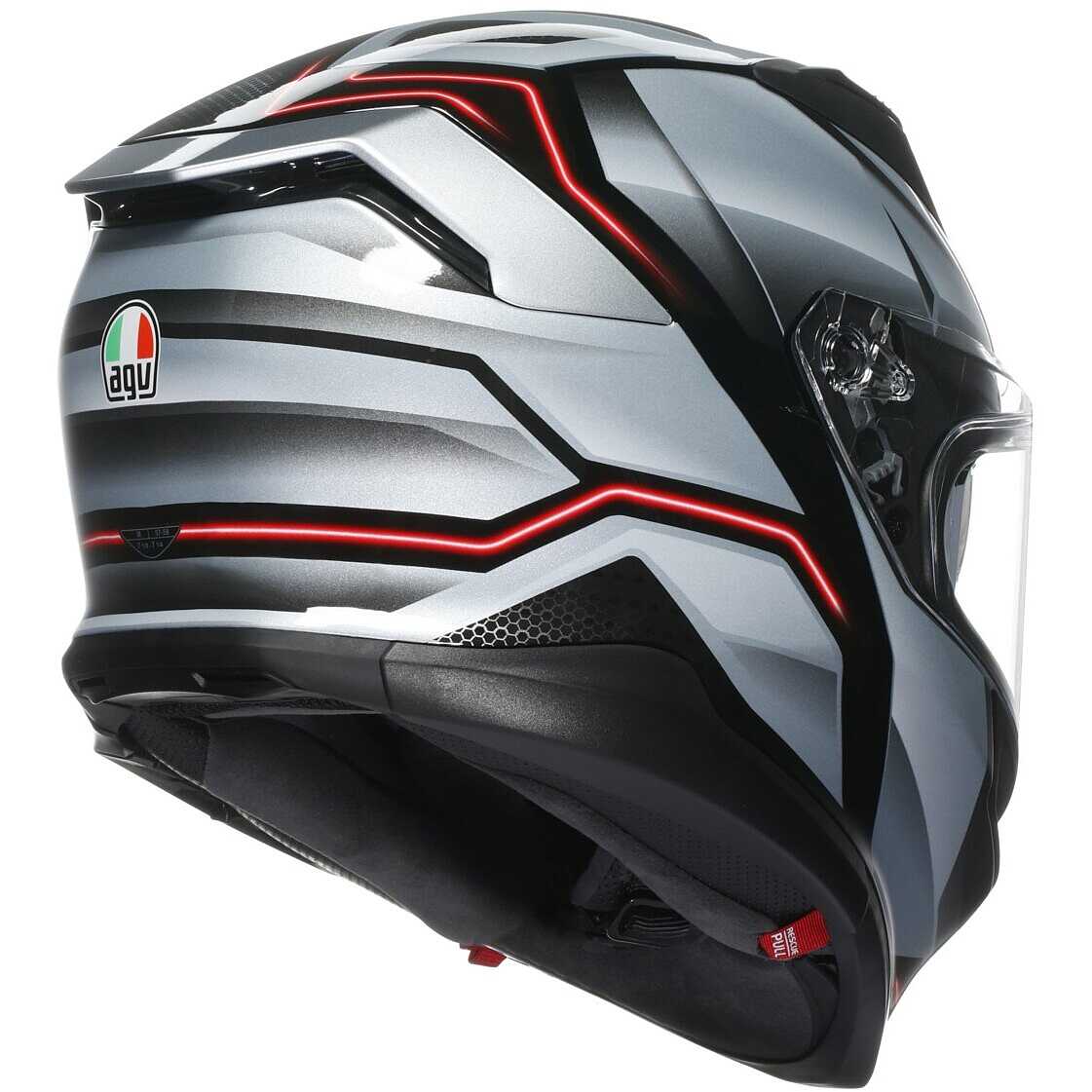 Casco Moto Integrale Agv K7 JAEGER Nero Silver
