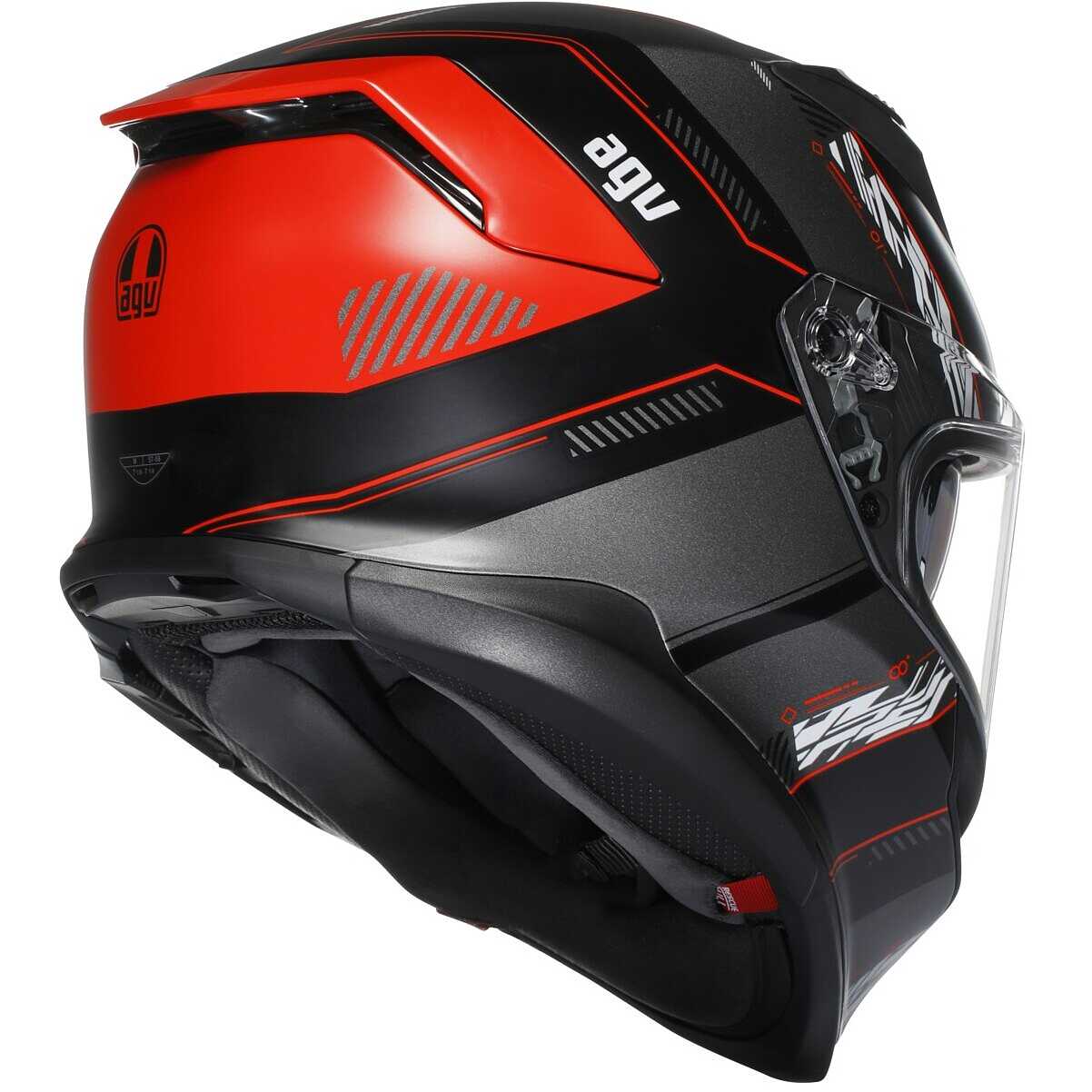 Casco Moto Integrale Agv K7 KYBER Opaco Nero Rosso