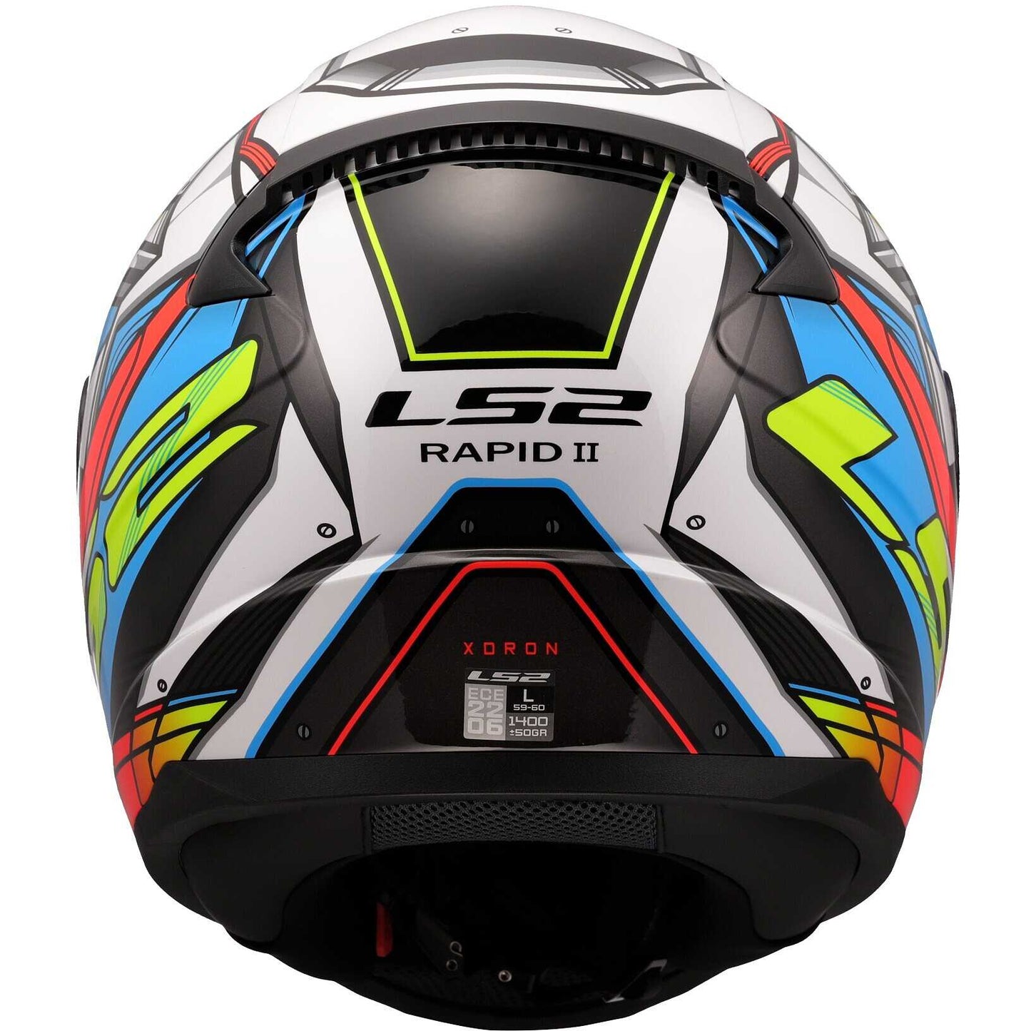 Casco Moto Integrale LS2 FF353 RAPID 2 XDRON Bianco Neon Arancio