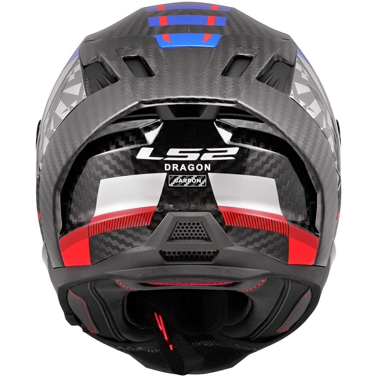 Casco Moto Integrale LS2 FF807 DRAGON TRAX Blue Rosso