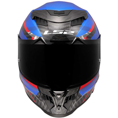 Casco Moto Integrale LS2 FF807 DRAGON TRAX Blue Rosso