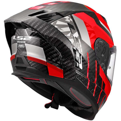 Casco Moto Integrale LS2 FF807 DRAGON TRAX Rosso