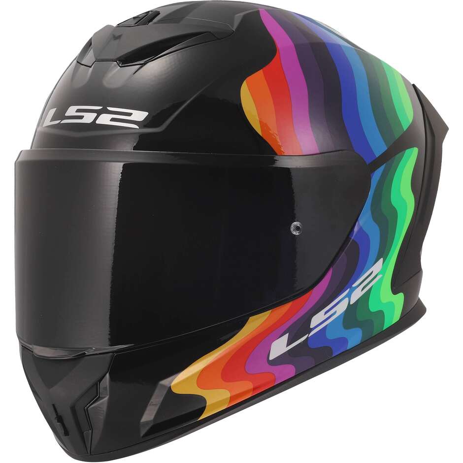 Casco Moto Integrale LS2 FF820 RAPID III FLOW Nero Multi