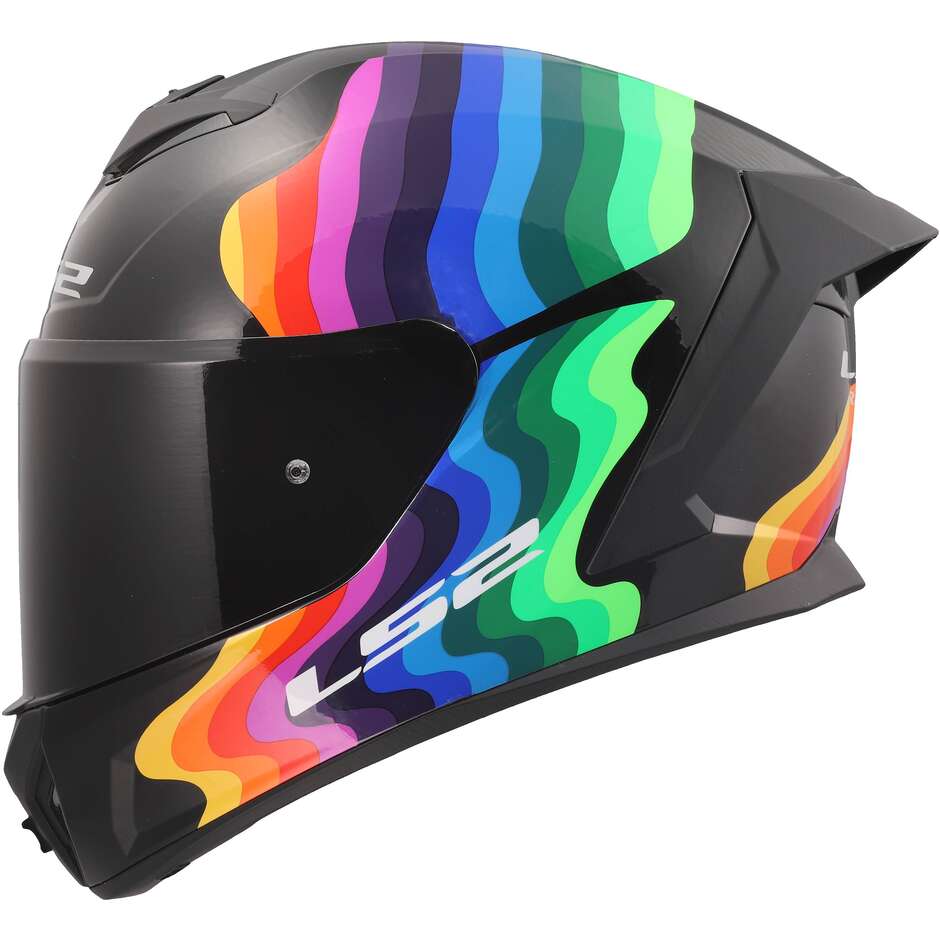 Casco Moto Integrale LS2 FF820 RAPID III FLOW Nero Multi