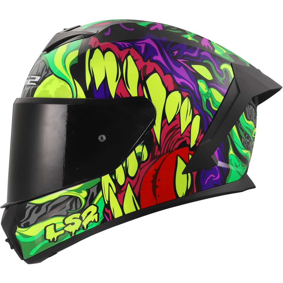 Casco Moto Integrale LS2 FF820 RAPID III LYCANT Viola Verde
