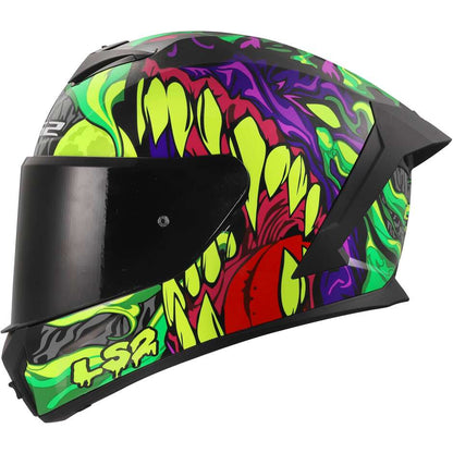 Casco Moto Integrale LS2 FF820 RAPID III LYCANT Viola Verde