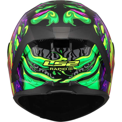 Casco Moto Integrale LS2 FF820 RAPID III LYCANT Viola Verde