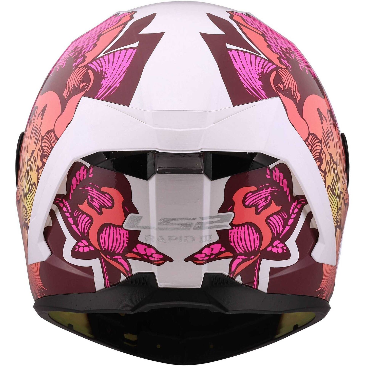 Casco integral de moto LS2 FF820 RAPID III POPPIES II Blanco Rosa