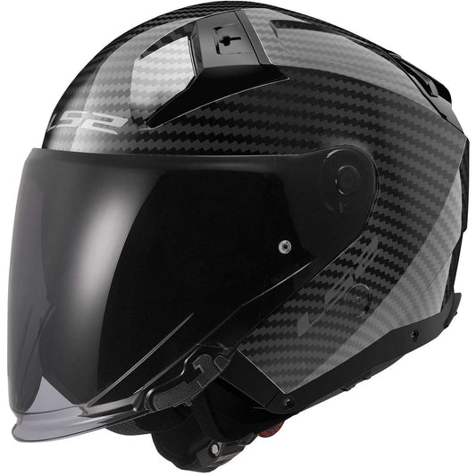 Casco Moto Jet Carbonio Ls2 OF603 INFINITY 2 CARBON Solid Carbonio Lucido