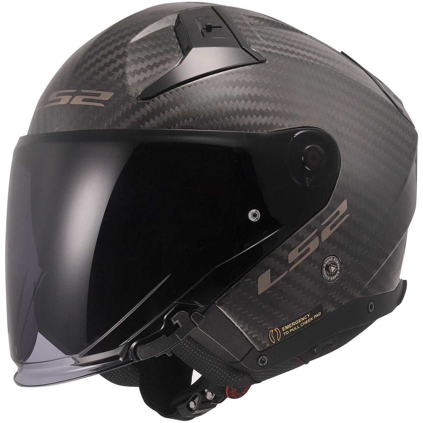 Casco de moto jet de carbono LS2 OF603 INFINITY 2 CARBON Sólido Mate