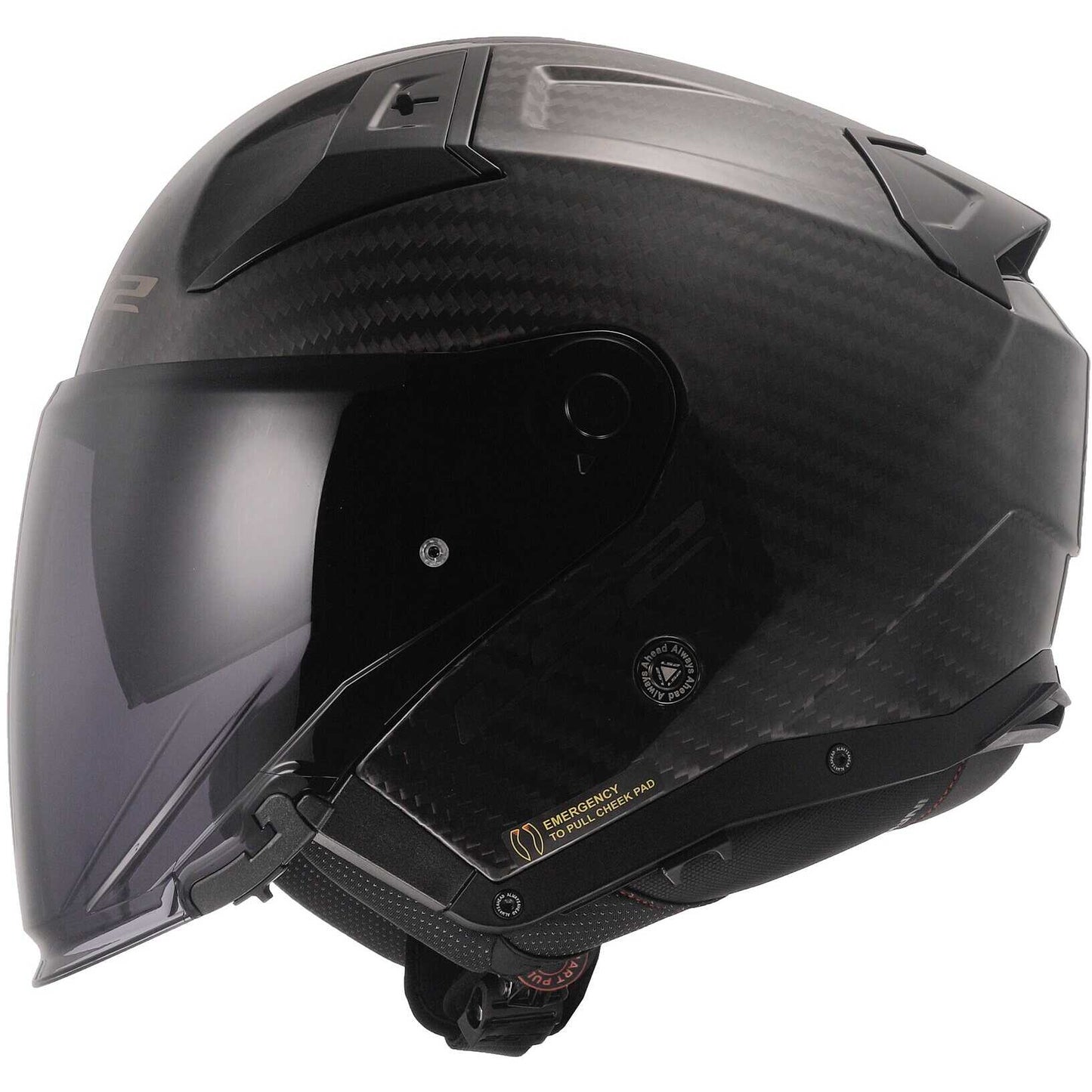 Casco de moto jet de carbono LS2 OF603 INFINITY 2 CARBON Sólido Mate