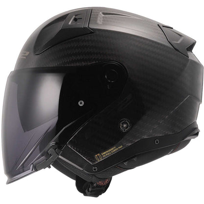 Casco de moto jet de carbono LS2 OF603 INFINITY 2 CARBON Sólido Mate