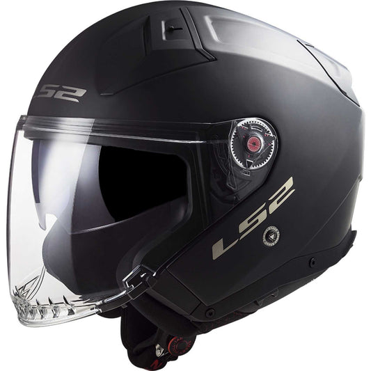 Casco de moto jet Ls2 OF603 INFINITY 2 Solid Negro Mate