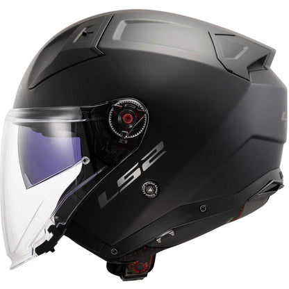 Casco de moto jet Ls2 OF603 INFINITY 2 Solid Negro Mate