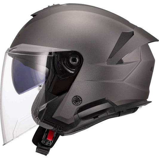 Casco Moto Jet LS2 OF618 VERSO II SOLID Titanio Mate