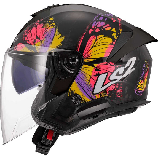 New LS2 OF618 VERSO II WINGZ Jet Motorcycle Helmet Black Yellow