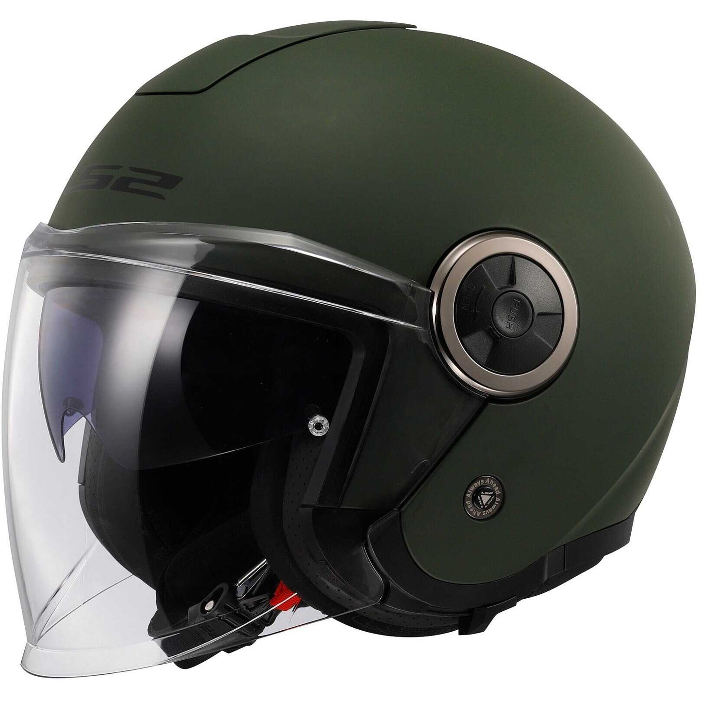 Casco Moto Jet Ls2 OF620 CLASSY SOLID Verde Militare Opaco