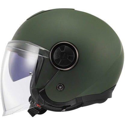 Casco Moto Jet Ls2 OF620 CLASSY SOLID Verde Militare Opaco