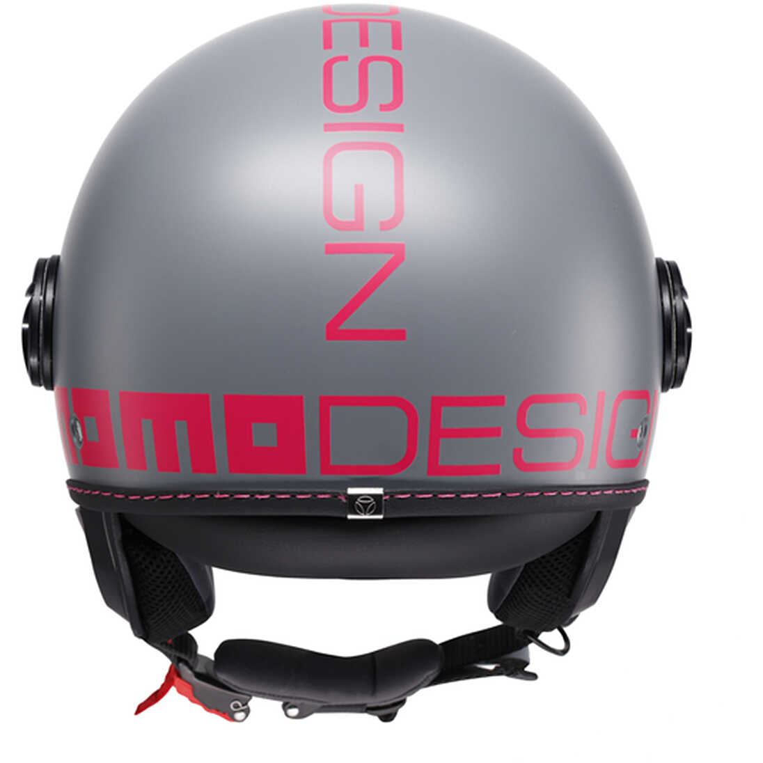 Casco Moto Jet Momo Design FGTR CLASSIC Grigio Opaco Fucsia Fluo