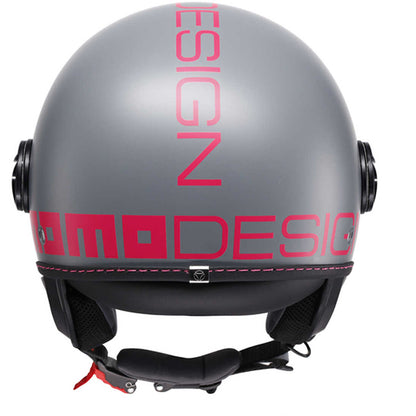 Casco Moto Jet Momo Design FGTR CLASSIC Grigio Opaco Fucsia Fluo