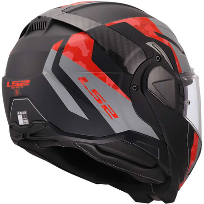 Casco de Moto Modular P/J LS2 FF910 ADVANT II GLIDE Negro Gris Rojo