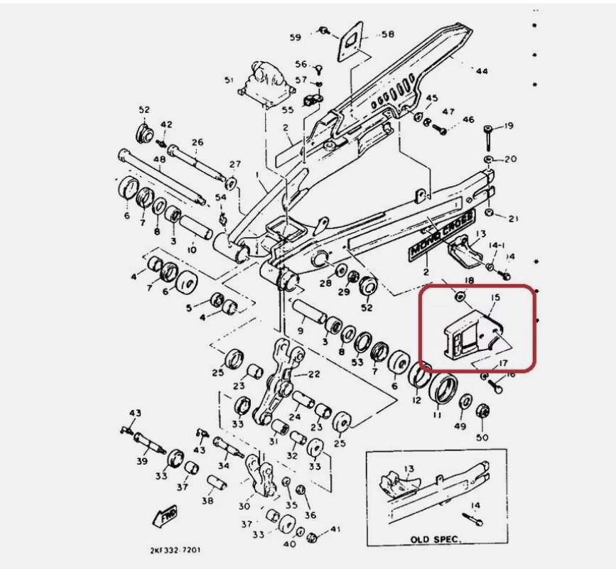 Tornillo del buje del rodillo tensor de la cadena + zapata de ojo de la tira deslizante de la cadena
