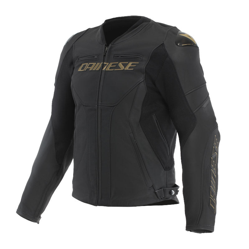 Giacca Pelle Dainese Racing 5 nero oro