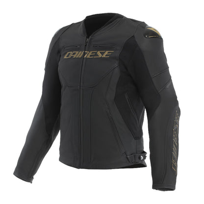 Giacca Pelle Dainese Racing 5 nero oro
