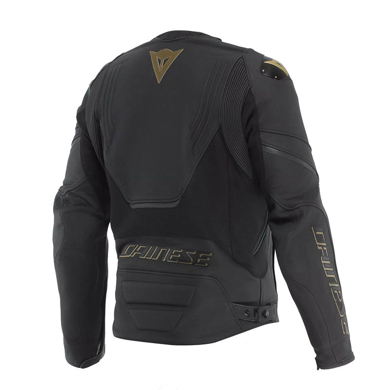 Giacca Pelle Dainese Racing 5 nero oro
