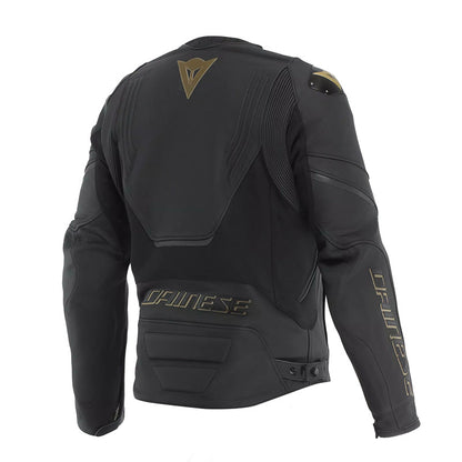 Giacca Pelle Dainese Racing 5 nero oro