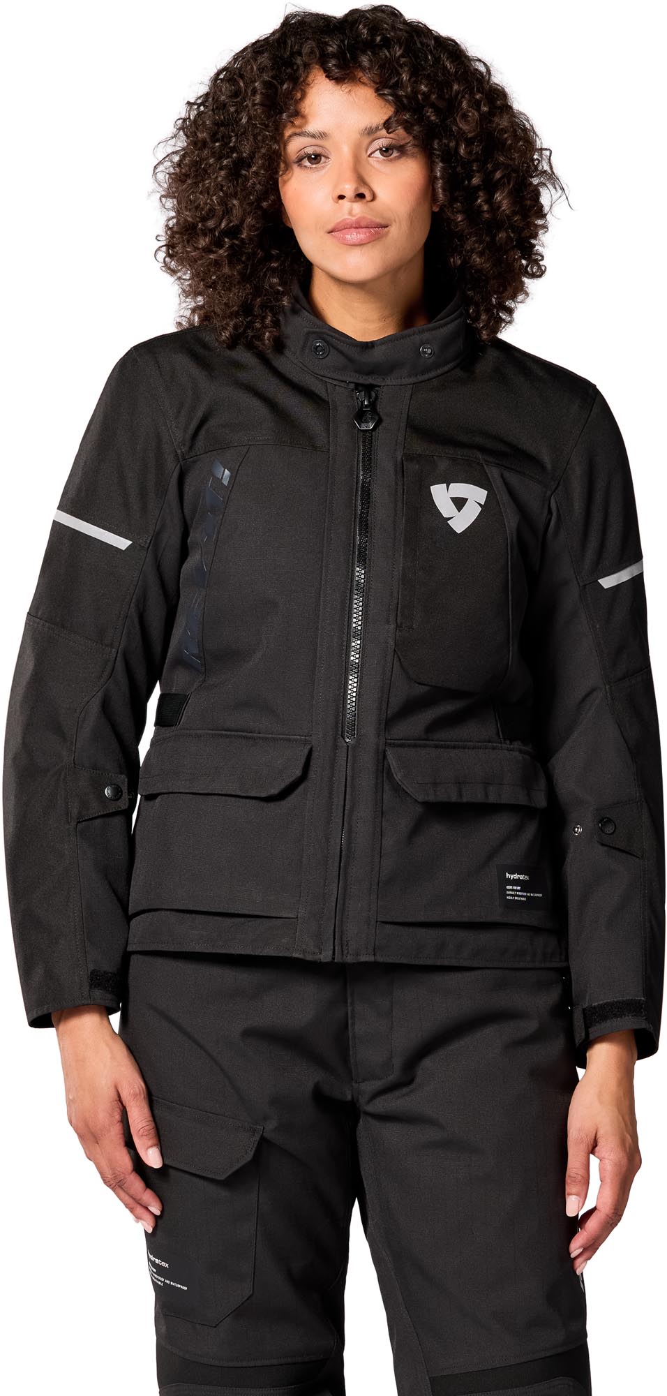 Revit Convergent H2O Chaqueta textil impermeable para motocicleta MUJER NEGRO