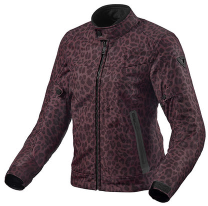 Women's Jacket Rev'It Shade H2O Bordeaux Leopard