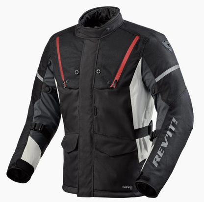 Chaqueta de moto Revit Horizon 3 H2O Negro Rojo