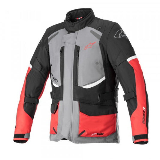 Alpinestars ANDES V3 DRYSTAR Motorcycle Jacket Dark Grey Black Bright Red 