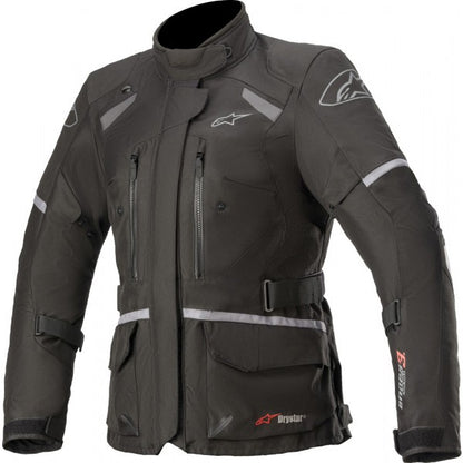 Chaqueta de moto Alpinestars STELLA ANDES V3 DRYSTAR para mujer, color negro y gris oscuro