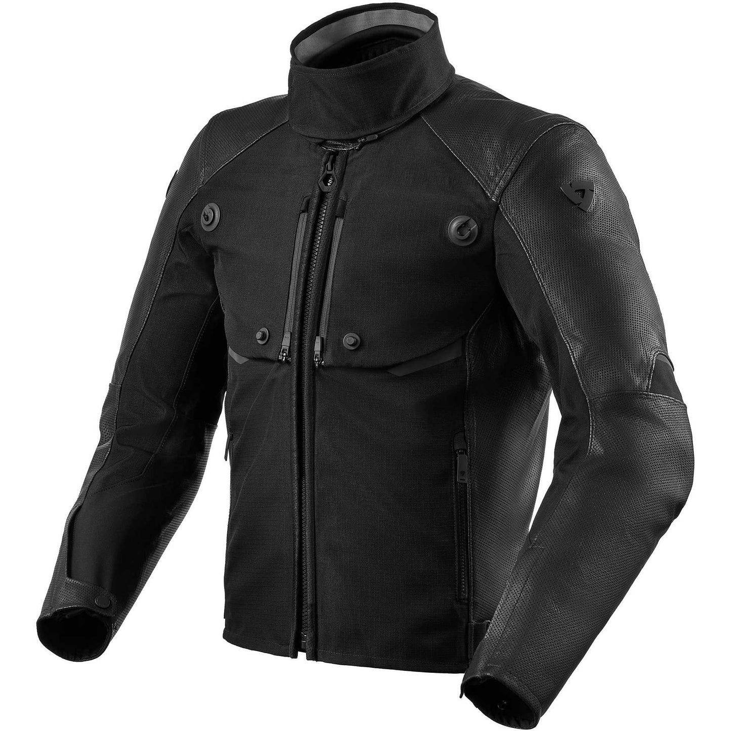 Giacca Moto Pelle Revit VALVE H2O Nero