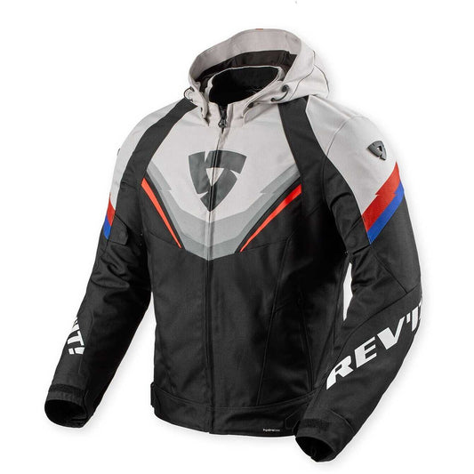 Giacca Moto Rev'it Quantum 3 H2O Nero Grigio chiaro