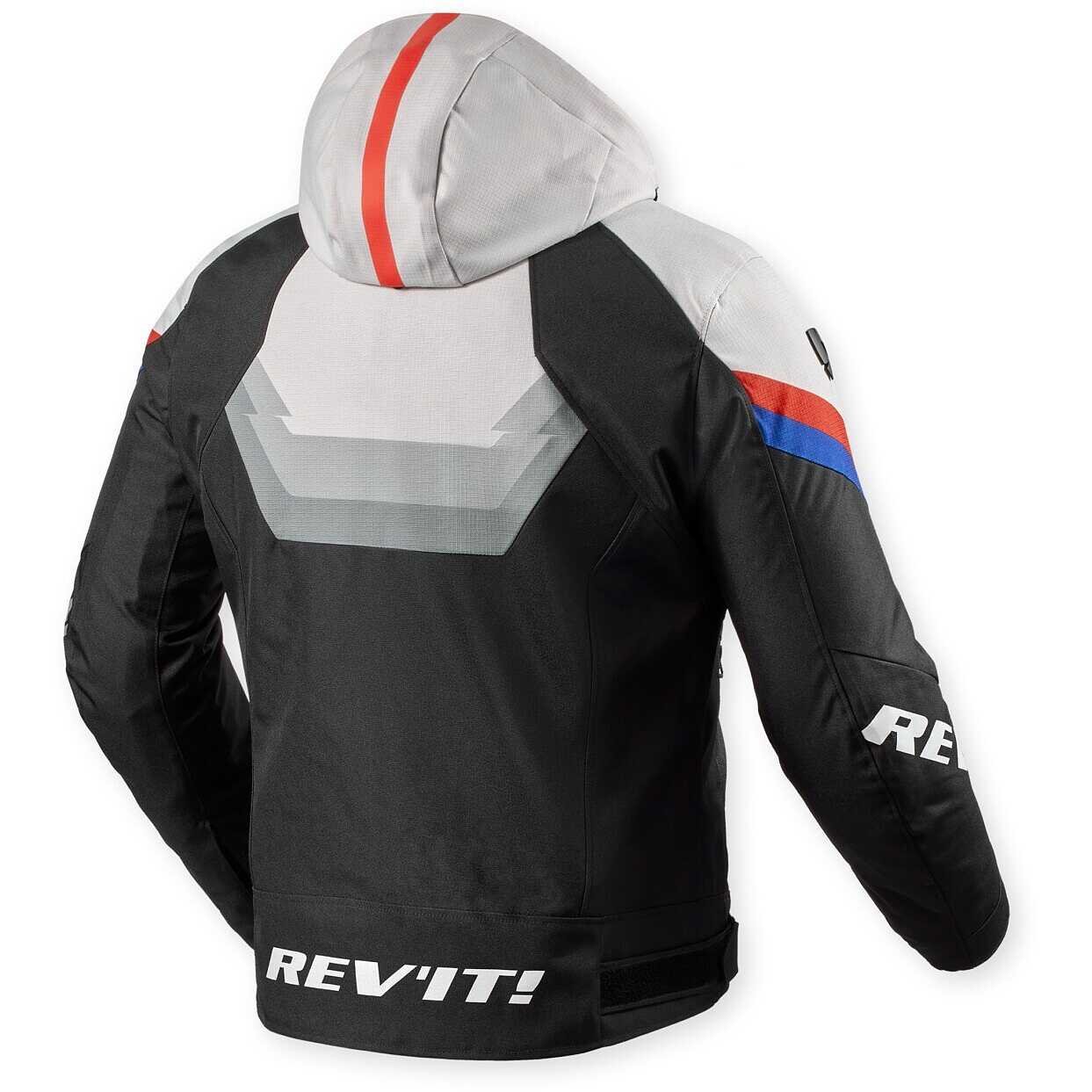 Giacca Moto Rev'it Quantum 3 H2O Nero Grigio chiaro