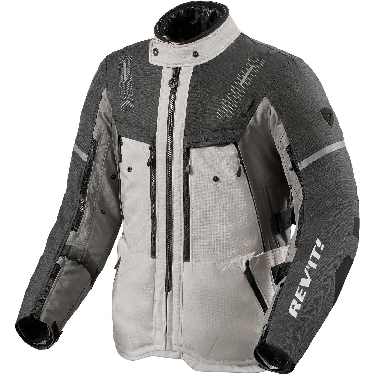 Giacca Moto Revit Sand 5 H2O Argento Antracite