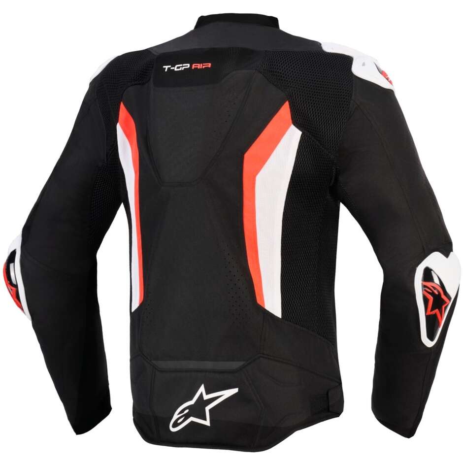 Giubbotto Moto Alpinestars T-GP AIR Nero Rosso Fluo Bianco