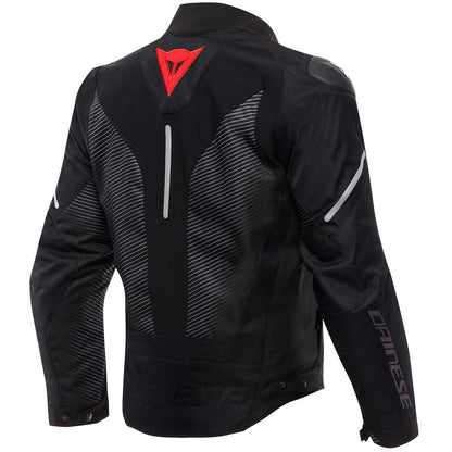 Giubbotto Moto Dainese SUPER SPRINT D-DRY Nero Nero Rosso Lava